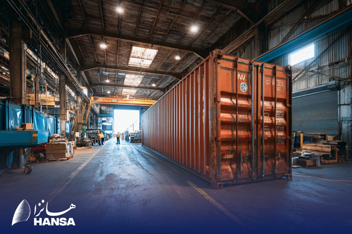 حمل بار با کانتینر خشک